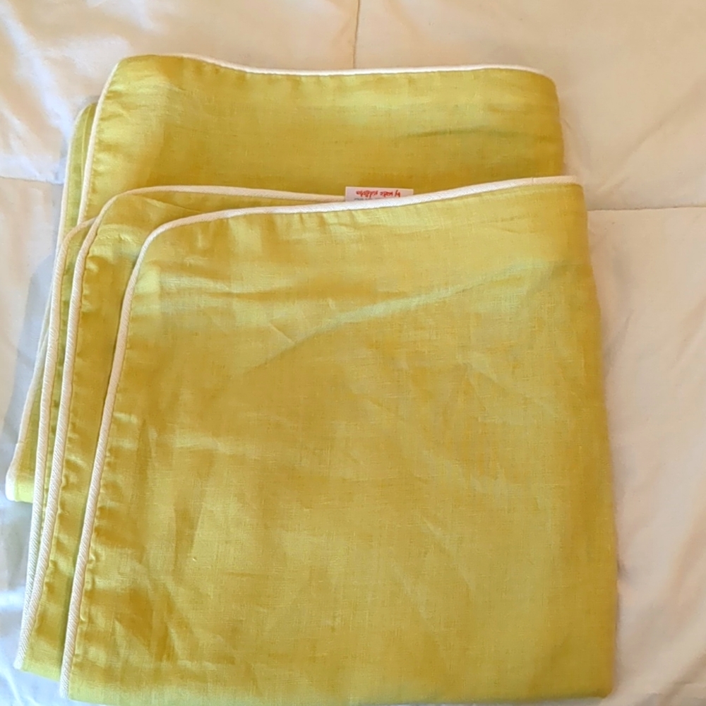 New Pillow Shams Green White
